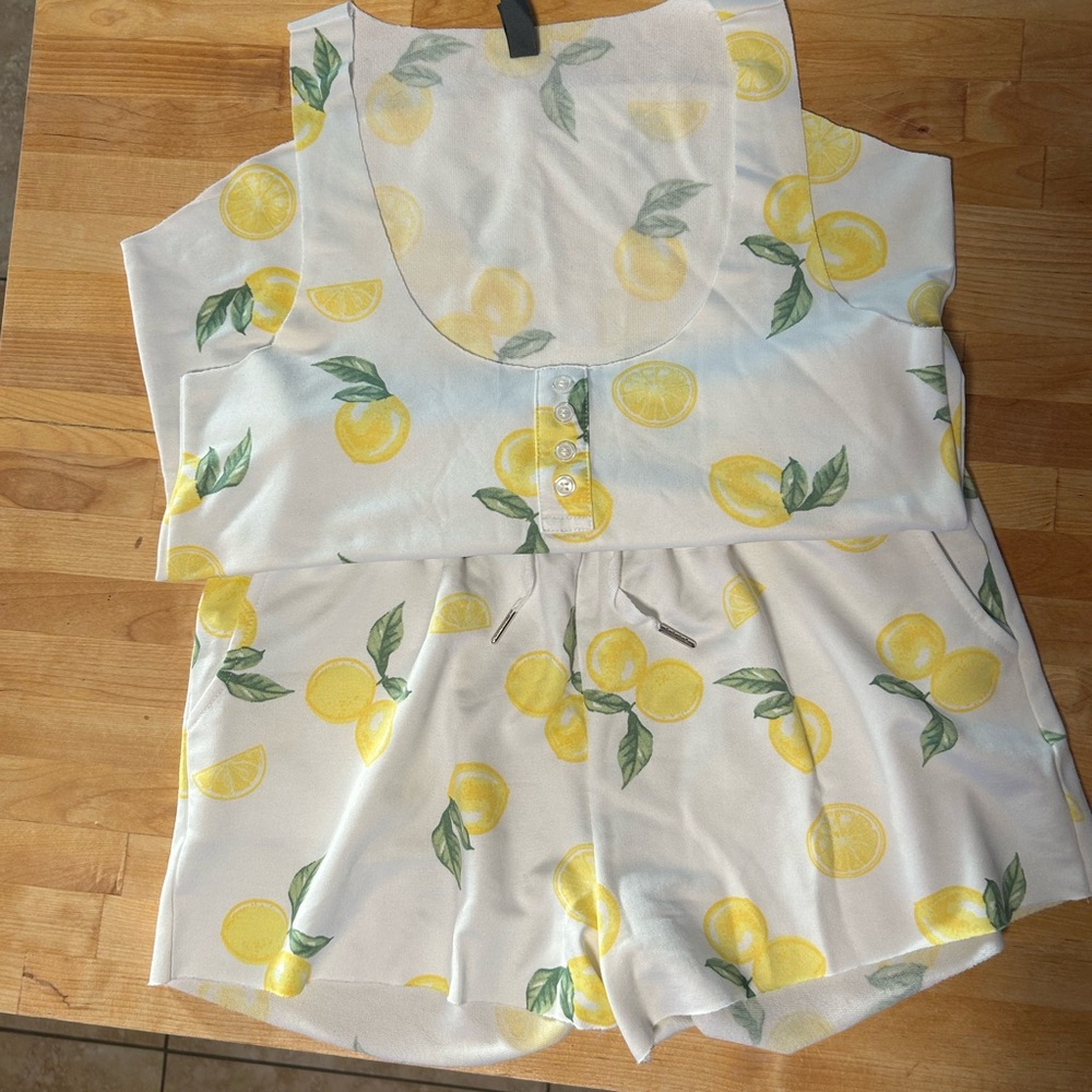 Lemon printed lounge set - size medium